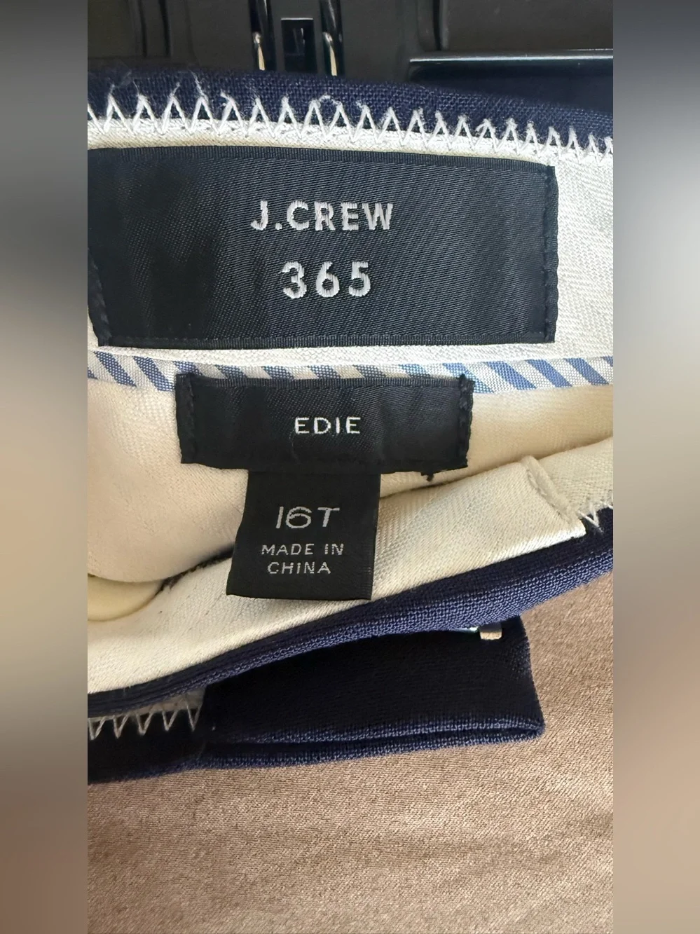 J.Crew 365 Edie Italian Wool Suit 16T Navy Blazer & Pants Women’s Set